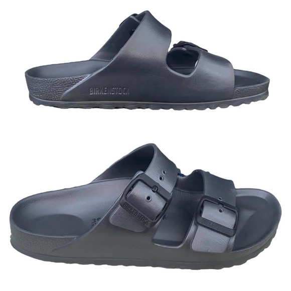 Birkenstock Shoes - Birkenstock Womens Dark Grey Arizona Eva Adjustable Slip On Slide Sandals US 8.5
